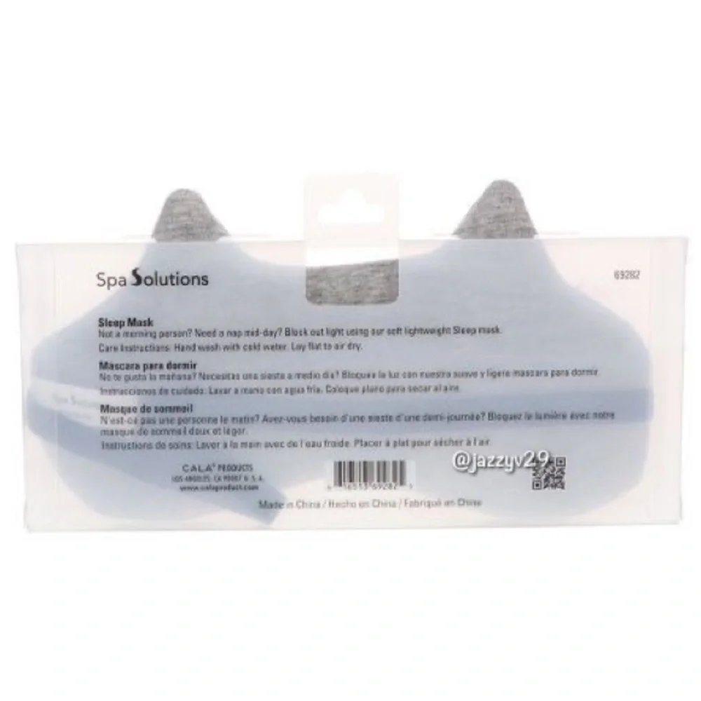 🐈Cala Spa Solutions Grey 'Cat Nap' Sleep Mask🐈